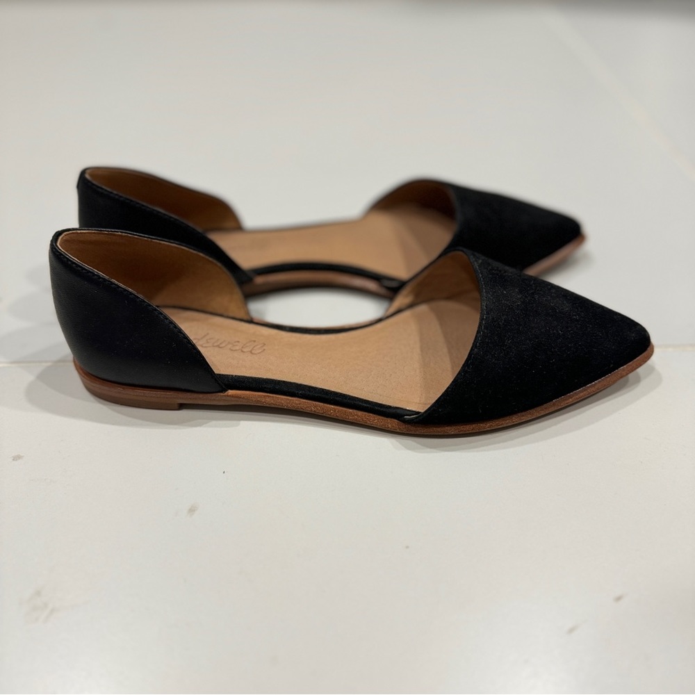 madewell suede and leather flats